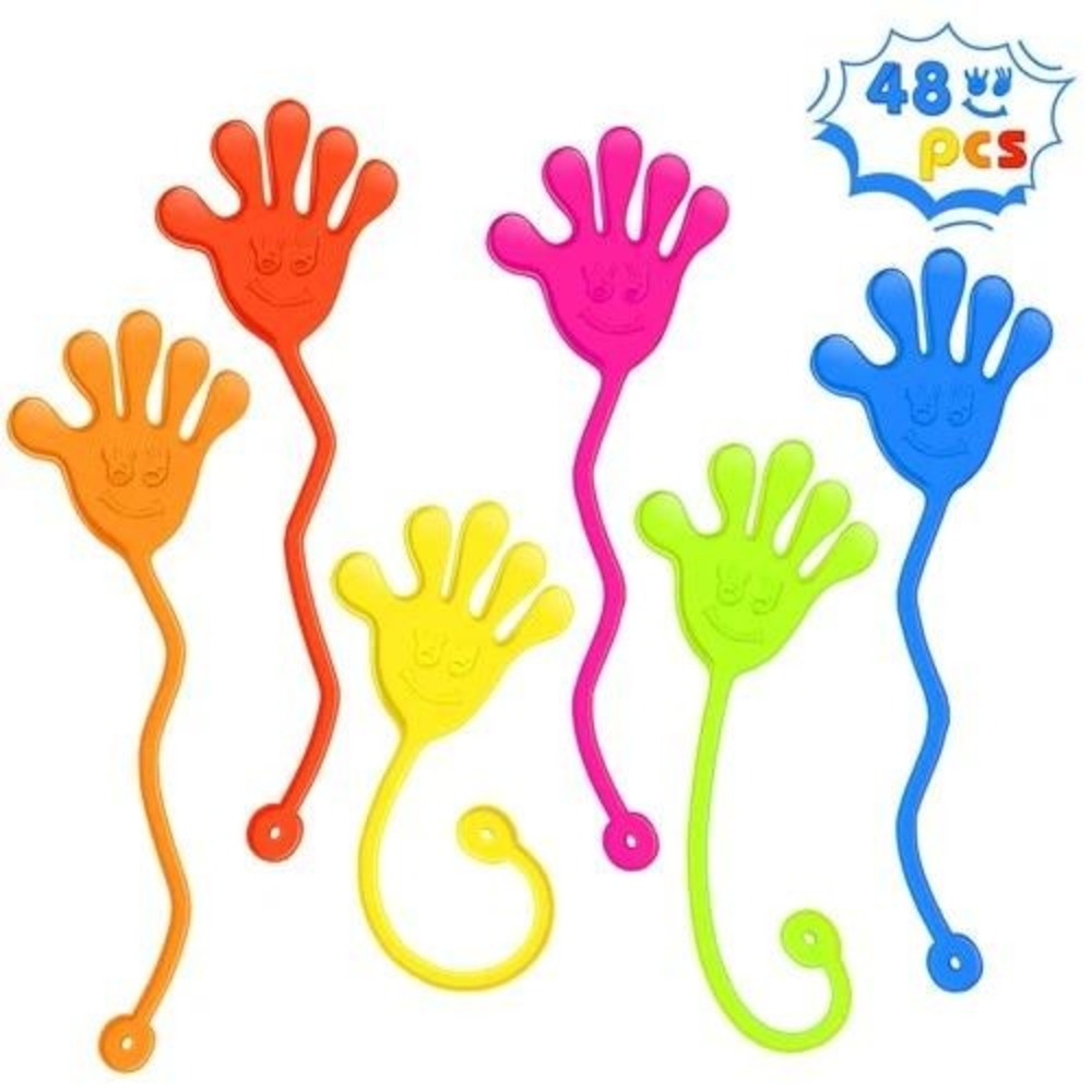 45 Pcs Sticky Hands Toys Purple Individually Wrapped Party Favors Prizes Bulk